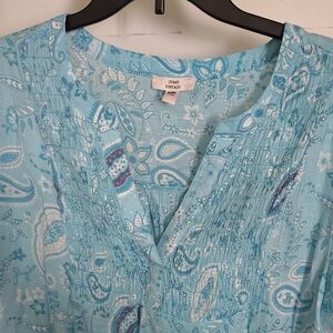 Blue Paisley Blouse